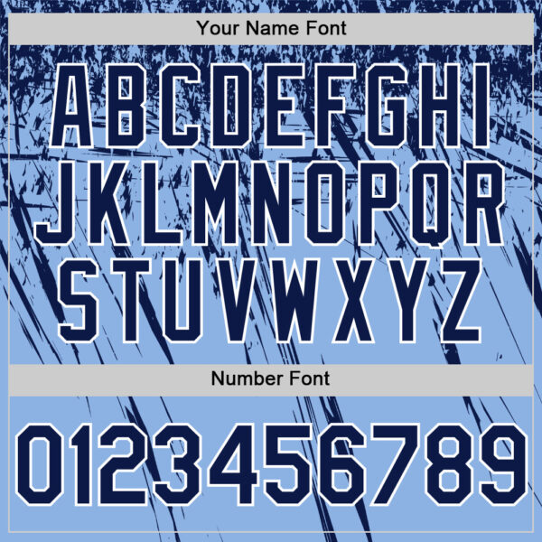 Custom Light Blue Navy-White Distressed Scratch Brush Stroke Authentic Baseball Jersey