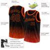Custom Black Orange Fade Fashion Authentic City Edition Basketball Jersey