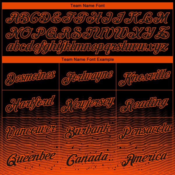 Custom Black Orange Fade Fashion Authentic City Edition Basketball Jersey