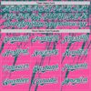 Custom Pink Teal-White Distressed Scratch Brush Stroke Authentic Baseball Jersey