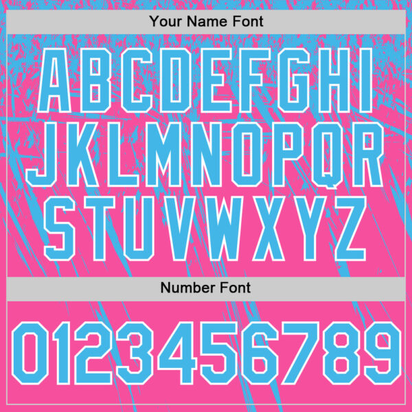 Custom Pink Sky Blue-White Distressed Scratch Brush Stroke Authentic Baseball Jersey