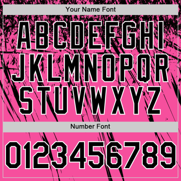 Custom Pink Black-White Distressed Scratch Brush Stroke Authentic Baseball Jersey