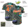 Custom Gray Orange-White Alien UFO Space Authentic Baseball Jersey
