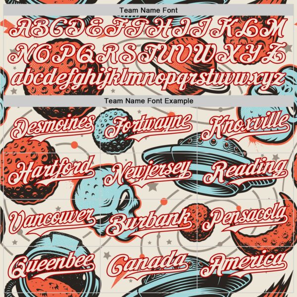 Custom Cream Red Alien UFO Space Authentic Baseball Jersey
