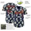 Custom Navy Orange Alien UFO Space Authentic Baseball Jersey