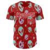 Custom Red White Alien UFO Space Authentic Baseball Jersey