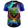 Custom Navy Electric Blue-Yellow Alien UFO Space Galaxy Authentic Baseball Jersey