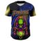 Custom Navy Dark Purple-Yellow Alien UFO Space Galaxy Authentic Baseball Jersey