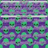 Custom Purple Green-Cream Cartoon Alien Authentic Baseball Jersey