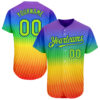 Custom Rainbow For Pride Month Love Is Love LGBT 3D Authentic Baseball Jersey