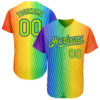 Custom Rainbow For Pride Month Love Is Love LGBT 3D Authentic Baseball Jersey