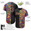 Custom Rainbow For Pride Month Love Is Love LGBT 3D Authentic Baseball Jersey