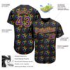 Custom Rainbow For Pride Month Love Is Love LGBT 3D Authentic Baseball Jersey