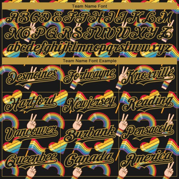 Custom Rainbow For Pride Month Love Is Love LGBT 3D Authentic Baseball Jersey