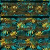 Custom Black Old Gold 3D Pattern Design Hawaii Tropical Palm Leaves Authentic Baseball Jersey