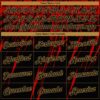 Custom Black Red-Old Gold 3D Pattern Design Performance T-Shirt