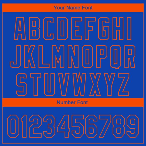 Custom Royal Orange 3D New York City Edition Fade Fashion Authentic Baseball Jersey