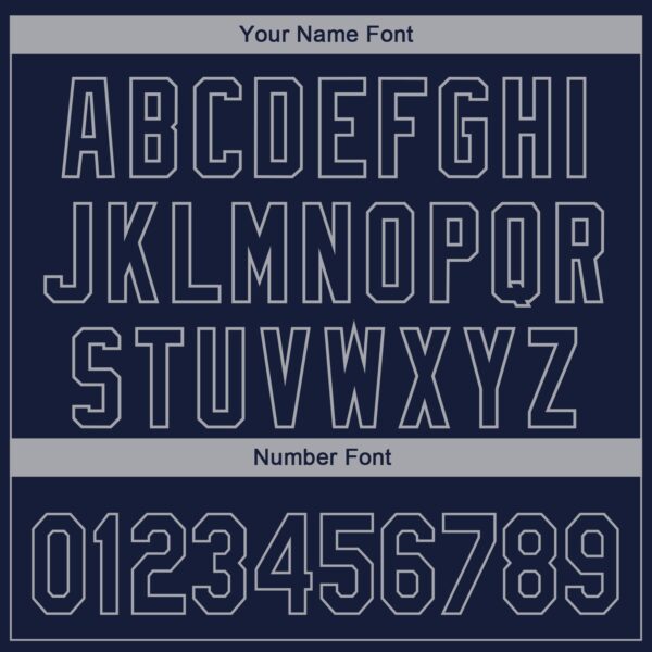 Custom Navy Gray 3D New York City Edition Fade Fashion Authentic Baseball Jersey