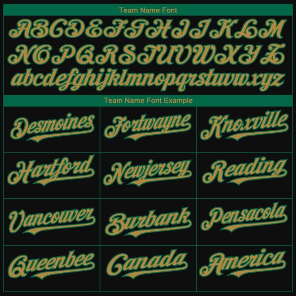 Custom Black Old Gold-Kelly Green 3D Boston City Edition Fade Fashion Authentic Baseball Jersey