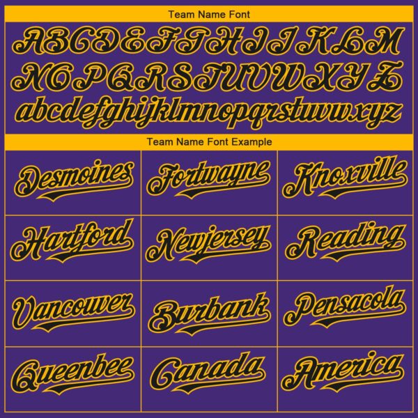 Custom Purple Black-Gold 3D Los Angeles City Edition Fade Fashion Authentic Baseball Jersey