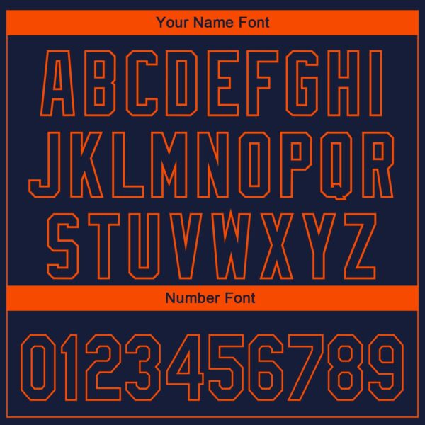 Custom Navy Orange 3D Houston City Edition Fade Fashion Authentic Baseball Jersey