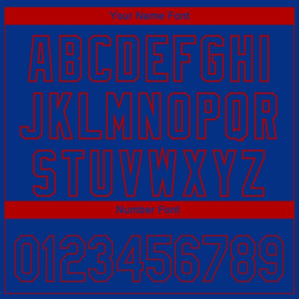 Custom Royal Red 3D Atlanta City Edition Fade Fashion Authentic Baseball Jersey