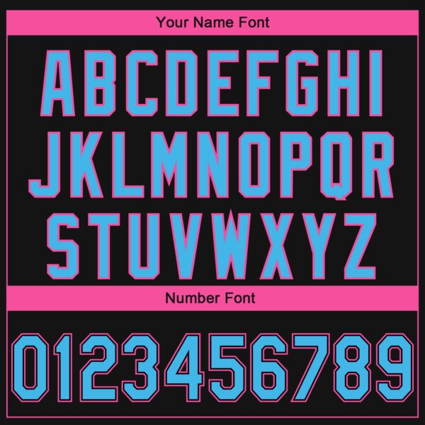 Custom Black Sky Blue-Pink 3D Miami City Edition Fade Fashion Authentic Baseball Jersey