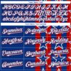 Custom Royal White Red 3D American Flag Authentic Baseball Jersey