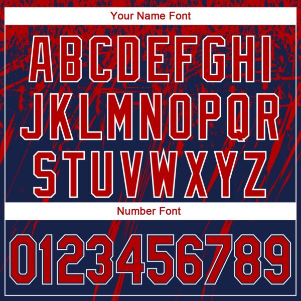 Custom Navy Red-Royal 3D American Flag Authentic Baseball Jersey