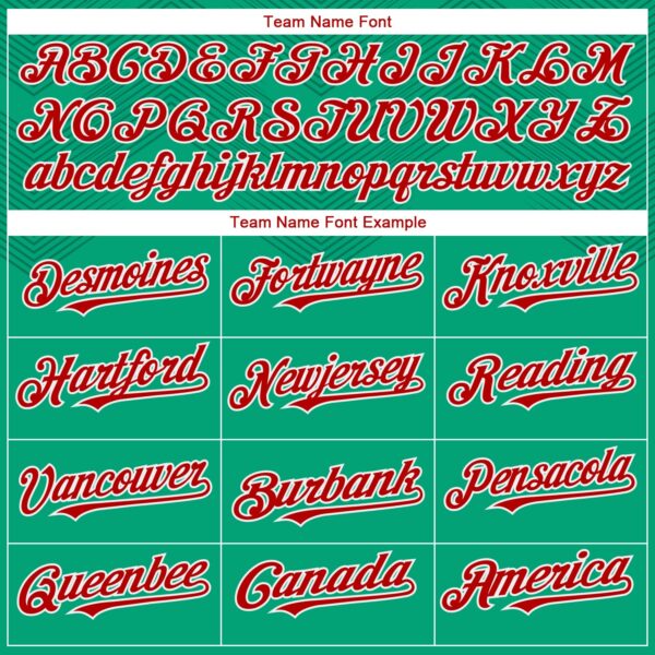 Custom Kelly Green Red-White 3D Mexico Authentic Baseball Jersey