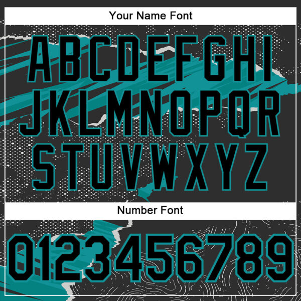 Custom Stitched Black Teal 3D Pattern Design Torn Paper Style Sports Pullover Sweatshirt Hoodie