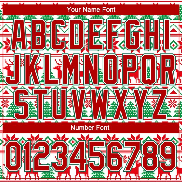 Custom Stitched White Red-Kelly Green Christmas 3D Sports Pullover Sweatshirt Hoodie