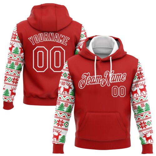 3DPattern1835_96d1945f-a5fa-439e-9e7b-13569b5d403f Custom Stitched Red White Christmas 3D Sports Pullover Sweatshirt Hoodie