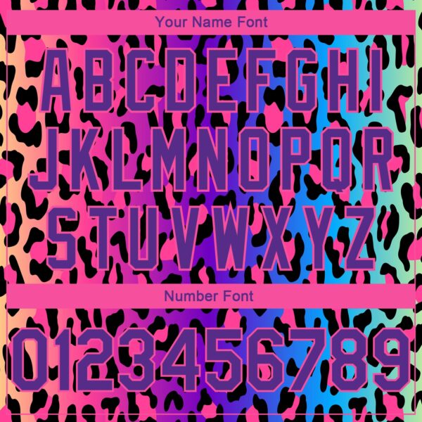 Custom Purple Pink-Black 3D Pattern Design Leopard Print Authentic Basketball Jersey