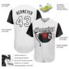 Custom White Black 3D Pattern Design Music Festival Vintage Vinyl Record Authentic Baseball Jersey