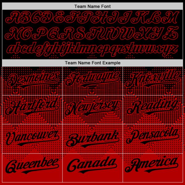 Custom Black Red 3D Pattern Design Gradient Square Shapes Authentic Baseball Jersey