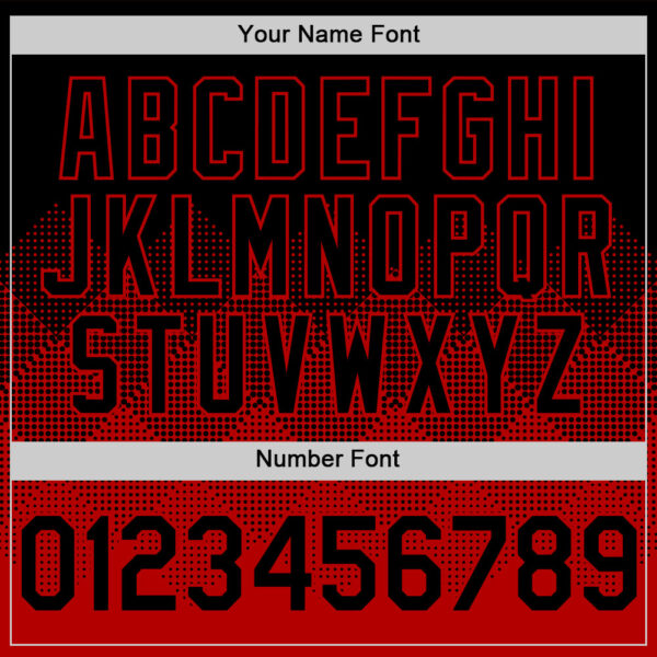 Custom Black Red 3D Pattern Design Gradient Square Shapes Authentic Baseball Jersey