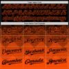 Custom Black Orange 3D Pattern Design Gradient Square Shapes Authentic Baseball Jersey