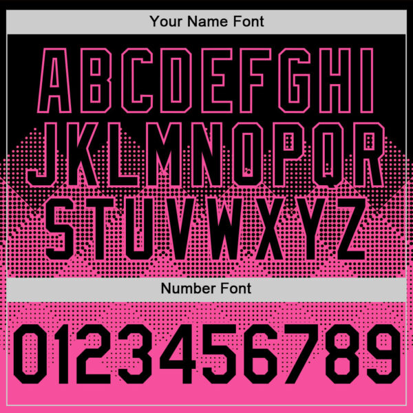 Custom Black Pink 3D Pattern Design Gradient Square Shapes Authentic Baseball Jersey