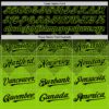 Custom Black Neon Green 3D Pattern Design Gradient Square Shapes Authentic Baseball Jersey