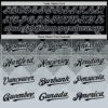 Custom Black Silver 3D Pattern Design Gradient Square Shapes Authentic Baseball Jersey