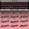 Custom Black Medium Pink 3D Pattern Design Gradient Square Shapes Authentic Baseball Jersey