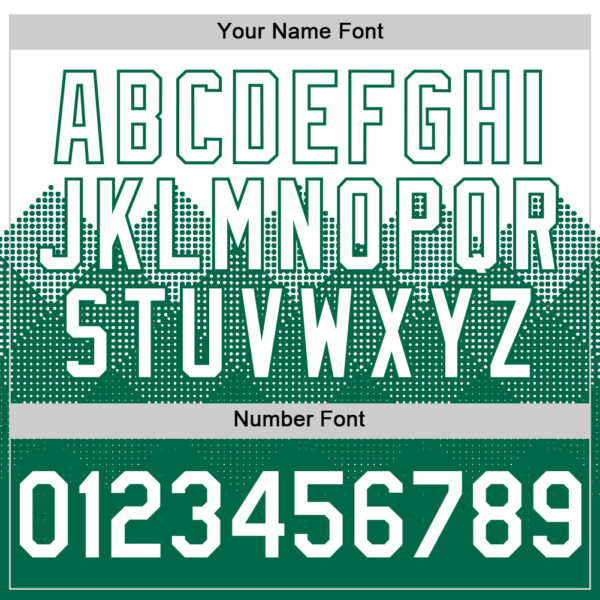 Custom White Kelly Green 3D Pattern Design Gradient Square Shapes Authentic Baseball Jersey