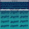 Custom Navy Teal 3D Pattern Design Gradient Square Shapes Authentic Baseball Jersey