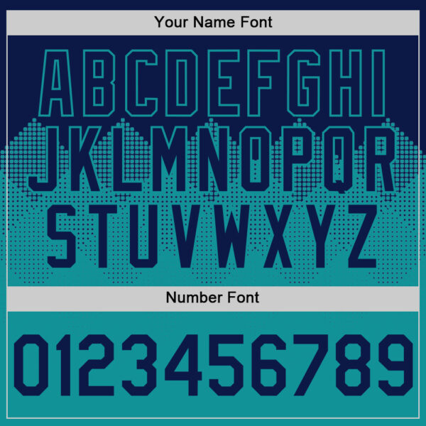 Custom Navy Teal 3D Pattern Design Gradient Square Shapes Authentic Baseball Jersey