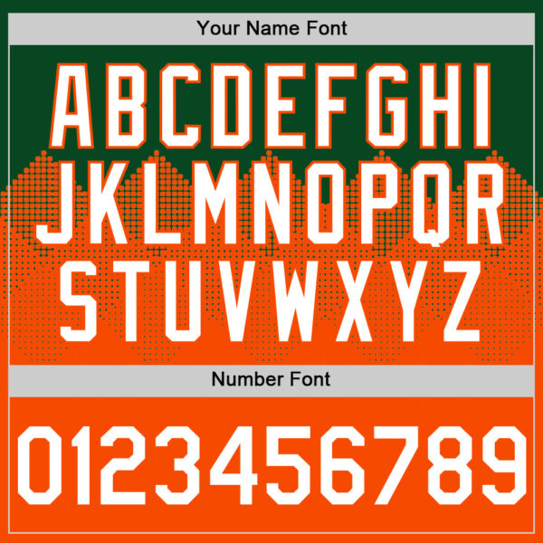 Custom Green White-Orange 3D Pattern Design Gradient Square Shapes Authentic Baseball Jersey