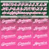 Custom Green White-Pink 3D Pattern Design Gradient Square Shapes Authentic Baseball Jersey