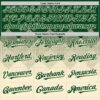 Custom Green Cream 3D Pattern Design Gradient Square Shapes Authentic Baseball Jersey