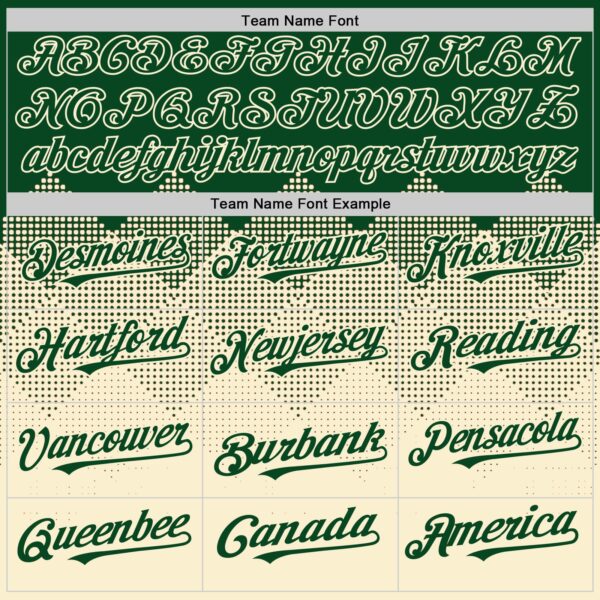 Custom Green Cream 3D Pattern Design Gradient Square Shapes Authentic Baseball Jersey