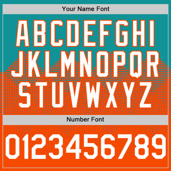 Custom Teal White-Orange 3D Pattern Design Gradient Square Shapes Authentic Baseball Jersey